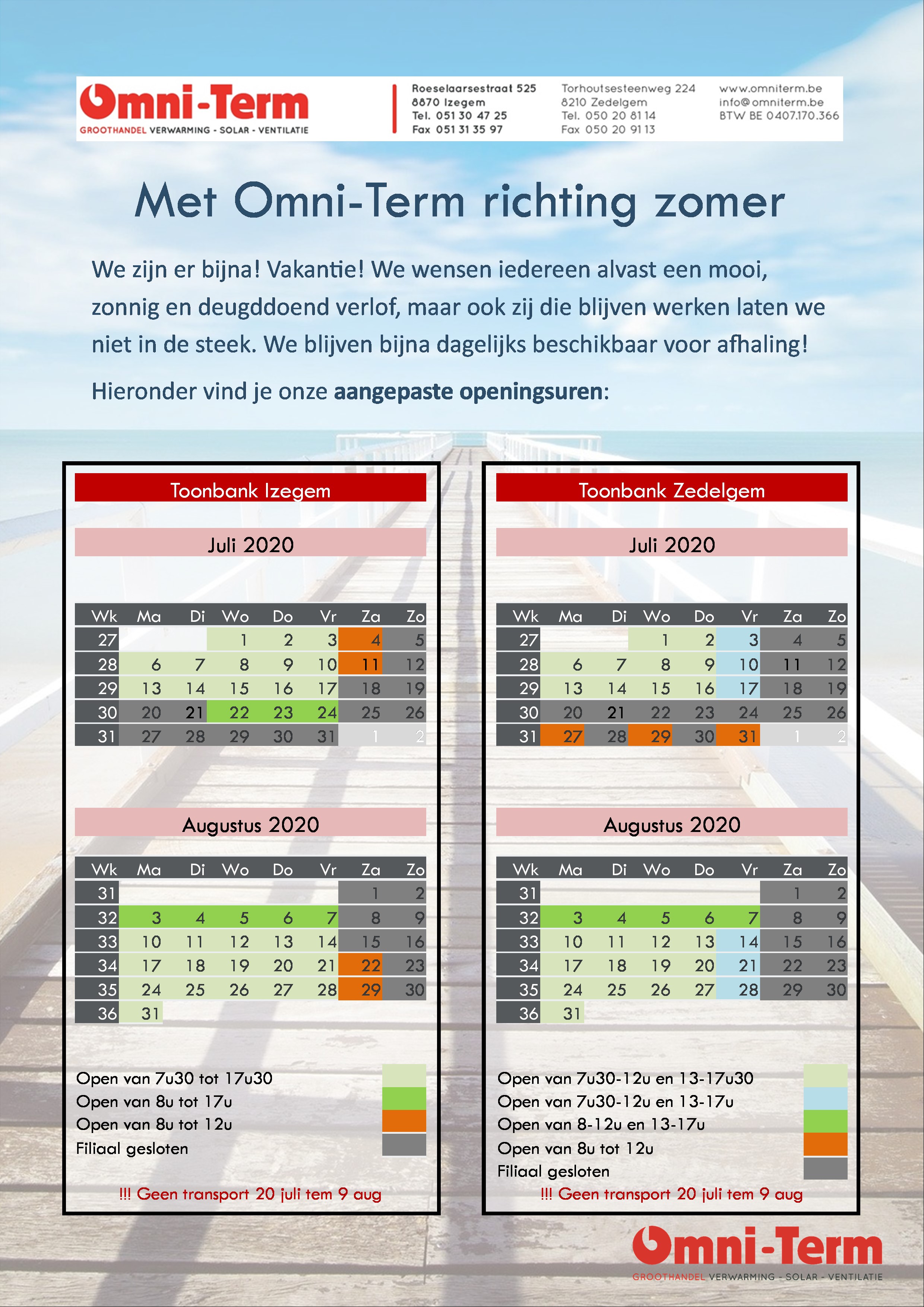 Verlofregeling Omni-Term zomer 2020 Verlofregeling Omni-Term zomer 2020